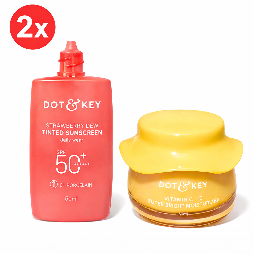 Strawberry Dew Tinted Sunscreen SPF 50+ PA++ (80g) + Moisturizer (60ml)